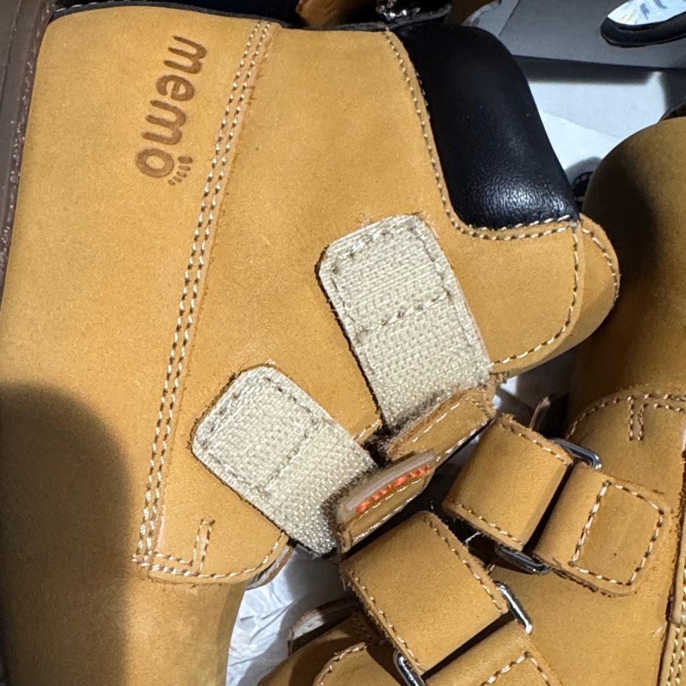 Memo Kids Tan and Black Explorer Boots